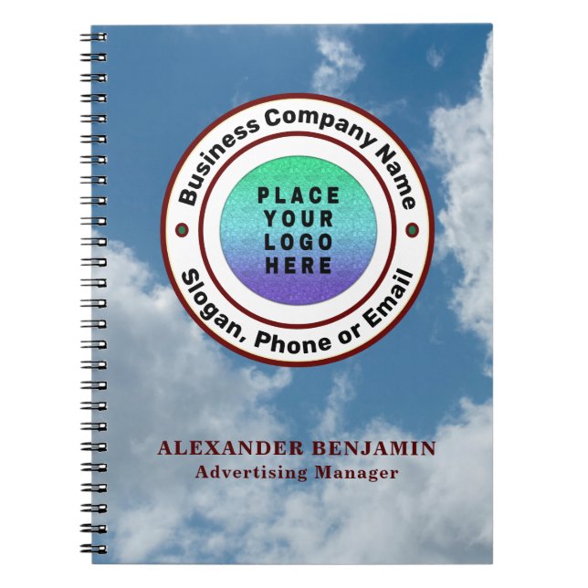 Logo Businesses Company Professional Personalise Notebook (Front)