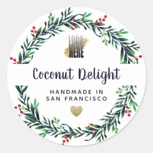 Logo Candle Wreath Product Label
