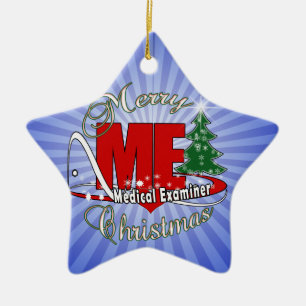 LOGO CHRISTMAS ME MEDICAL EXAMINER CERAMIC TREE DECORATION