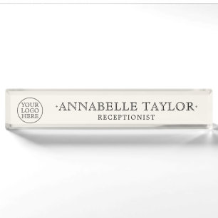 Logo Classic Vintage Elegant Business Nameplate