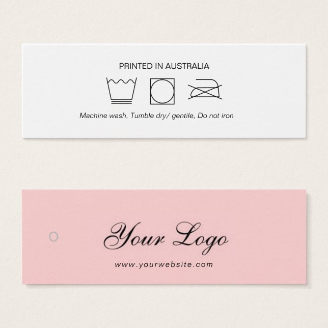 Logo Clothing Care Hang Tag (Front & Back)
