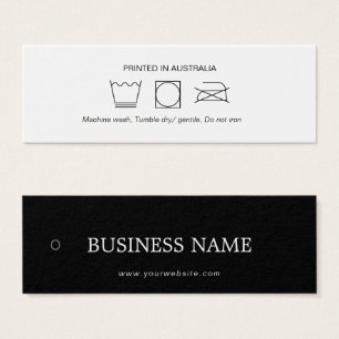 Logo Clothing Care Hang Tag