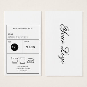 Logo Clothing Price Hang Tag