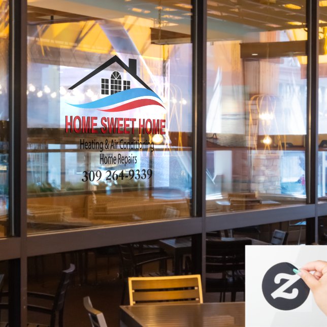 Logo Company Advertising Window Cling (Restaurant Window)