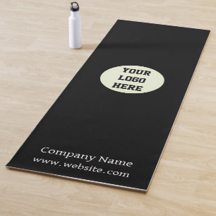Logo Company Black Business Corporate Gym Simple Yoga Mat