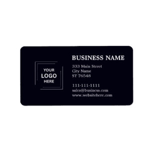 Logo Company Business Address Label Style