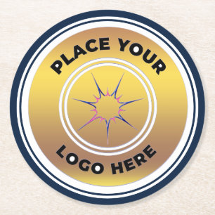 Logo Company Business Promotional Custom  Round Paper Coaster