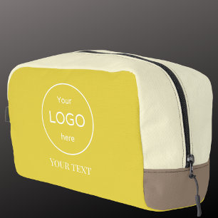 Logo company business yellow cosmetic toilet bag