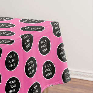 Logo Company Hot Pink Business Promotional Tablecloth