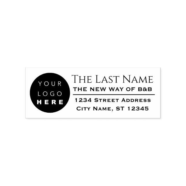 Logo Company Name RSVP Adress Business Consulting Rubber Stamp (Imprint)