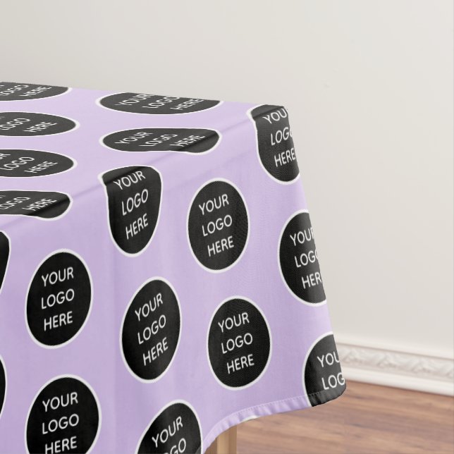 Logo Company Purple Lilac Business Promotional  Tablecloth (In Situ)