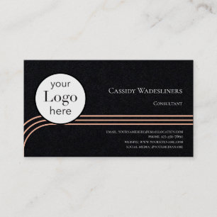 Logo Consultant Orange Black Business Card