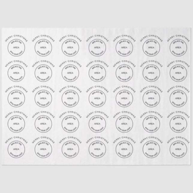 Logo Corporate Business Merry Christmas Tissue Paper (Front)