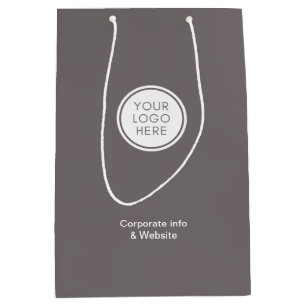 Logo Corporate grey Company Minimalist Medium Gift Bag