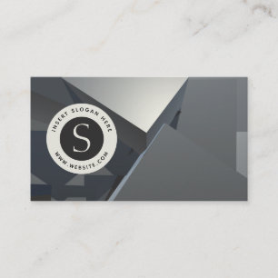 Logo Corporate Modern Metal Business Card
