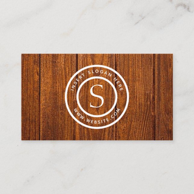 Logo Corporate Rustic Business Card (Front)