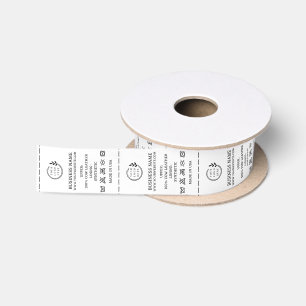 Logo Custom Business Garment Care Clothing Labels Satin Ribbon
