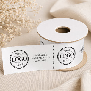 Logo Custom Business Garment Care Clothing Labels  Satin Ribbon