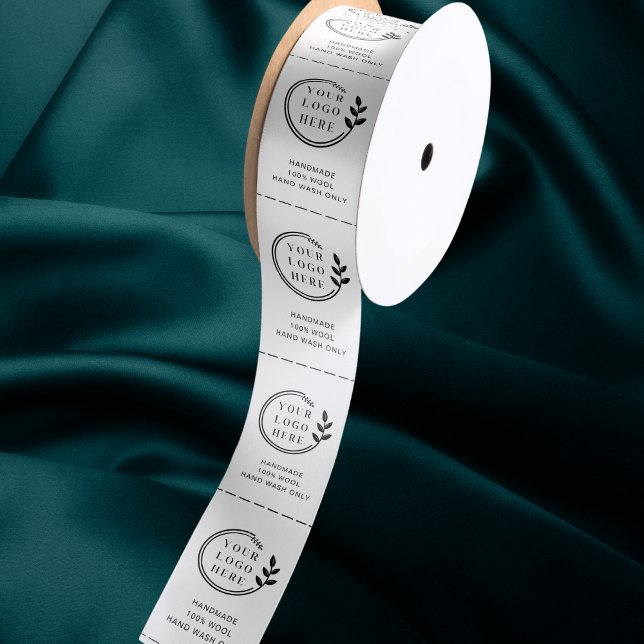Logo Custom Business Garment Care Clothing Labels Satin Ribbon (Creator Uploaded)