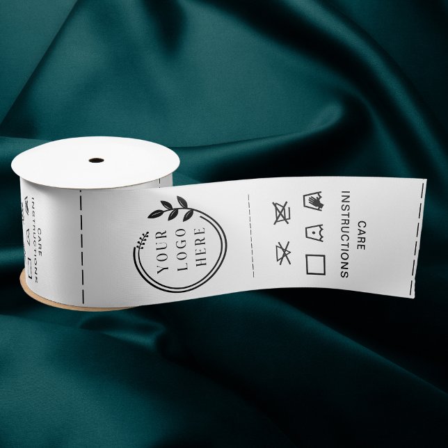Logo Custom Business Garment Care Clothing Labels  Satin Ribbon (Creator Uploaded)