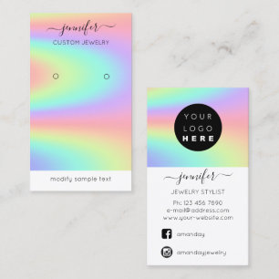 Logo Custom Jewellery Card Social Media Holographi