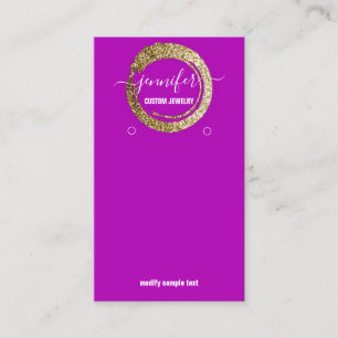 Logo Custom Jewellery Social Media Pink Fuchsia Go Business Card