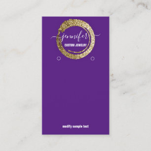 Logo Custom Jewellery Social Media Purple VioletGo Business Card