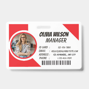 Logo Custom Photo ID Card Badge Holder