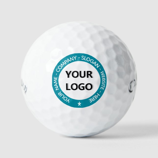 Logo Custom Text and Colours Promotional Golf Ball (Front)