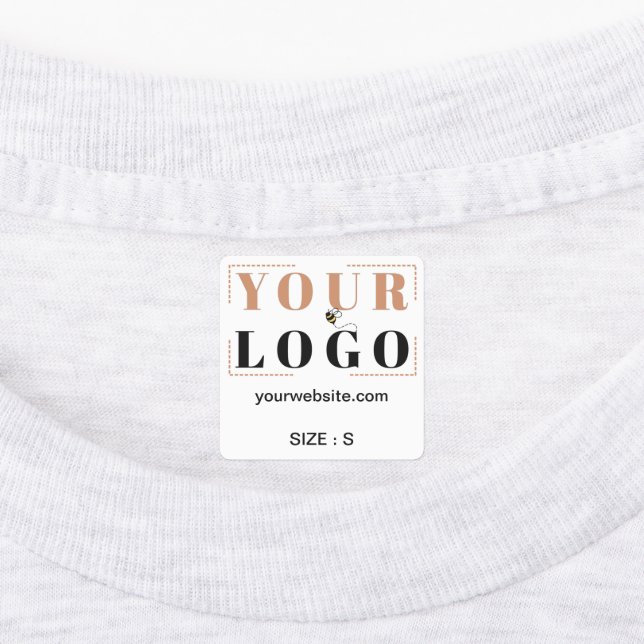 Logo Custom Text Website or Size Clothing Garment (Affixed)