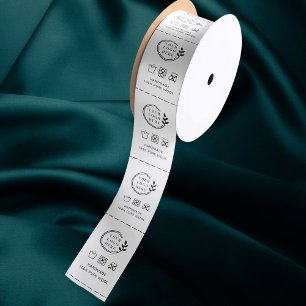 Logo Custom Wool Garment Care Clothing Labels Satin Ribbon