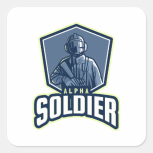 Logo Design Gaming Emblem Gaming Logo Pro Square Sticker