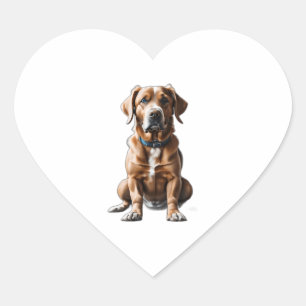 logo design t-shirt dog heart sticker