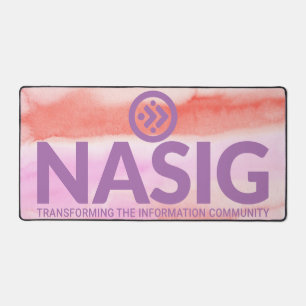 Logo desk pad with background