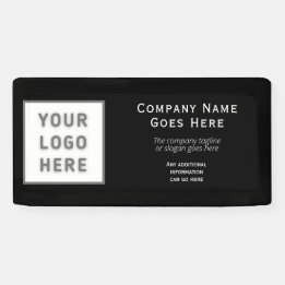 Logo DIY Horizontal Black Template Business Small Banner