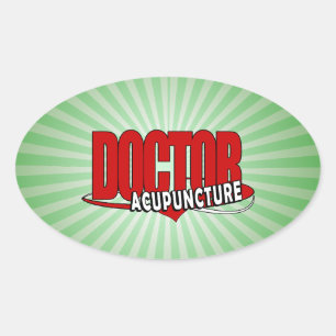 LOGO DOCTOR ACUPUNCTURE OVAL STICKER