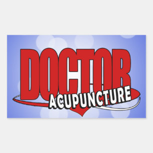 LOGO DOCTOR ACUPUNCTURE RECTANGULAR STICKER