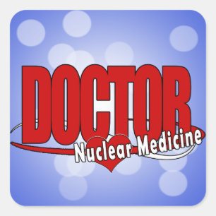 LOGO DOCTOR NUCLEAR MEDICINE SQUARE STICKER