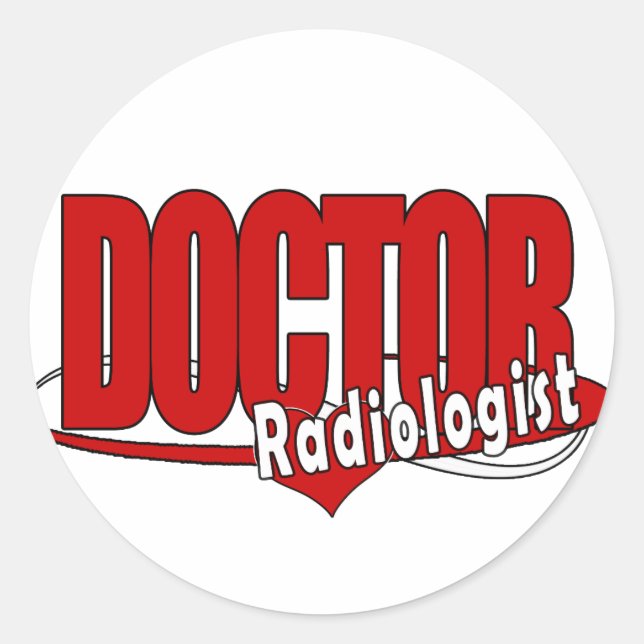 LOGO DOCTOR RADIOLOGIST CLASSIC ROUND STICKER (Front)