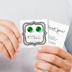 Logo Doodle Stud Earrings Square Card 07 Pack 25