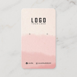 Logo Earring Display Card Social Media watercolor