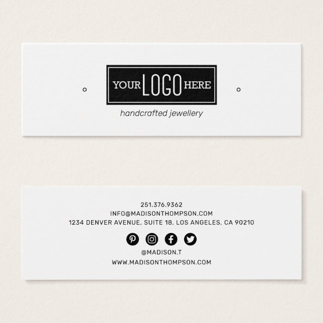 Logo Earring Jewellery Display (Front & Back)