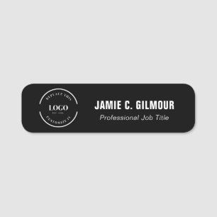 Logo employee name and job title tag