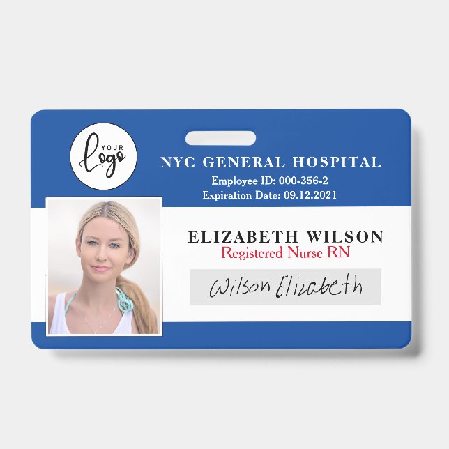 Logo Employee Photo ID Badge (Front)