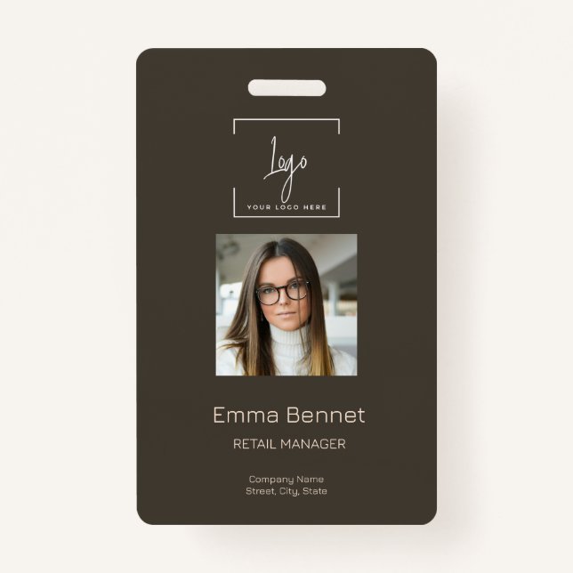 Logo Employee Photo ID Company  ID Badge (Front)