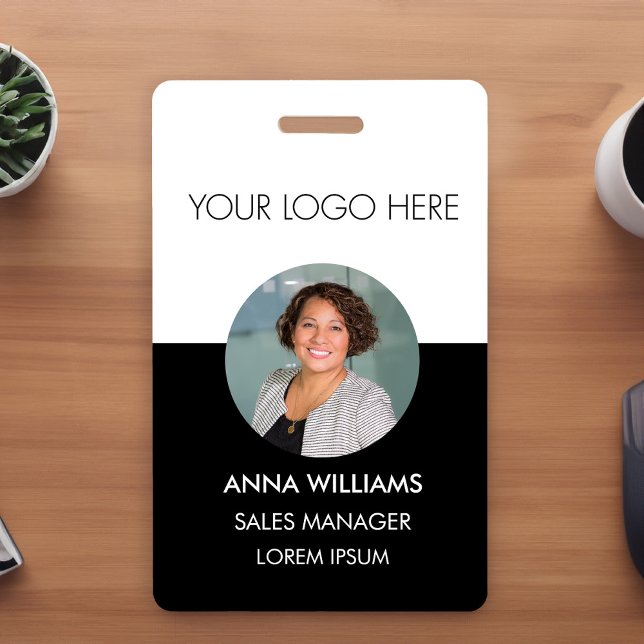 Logo employee round Photo ID Badge (Creator Uploaded)