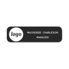 Logo Employee Staff Black Magnetic or Pin