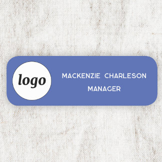 Logo Employee Staff Blue Business Name Tag