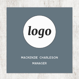 Logo Employee Staff Charcoal Gray Magnetic or Pin Name Tag