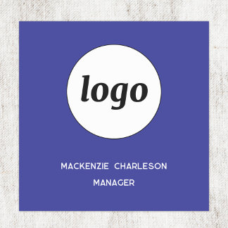 Logo Employee Staff Cobalt Blue Magnetic or Pin Name Tag